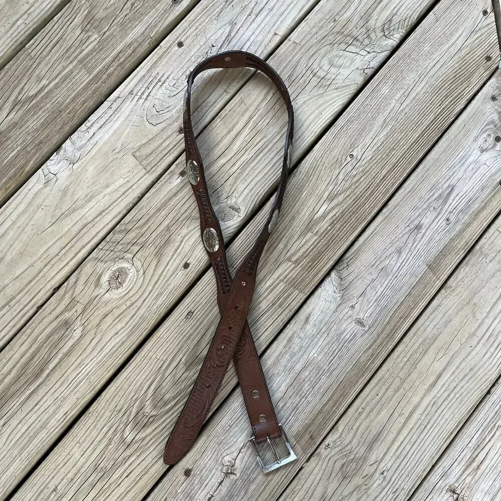Jaripeo's Men's Brown Leather Western Belt Size 42